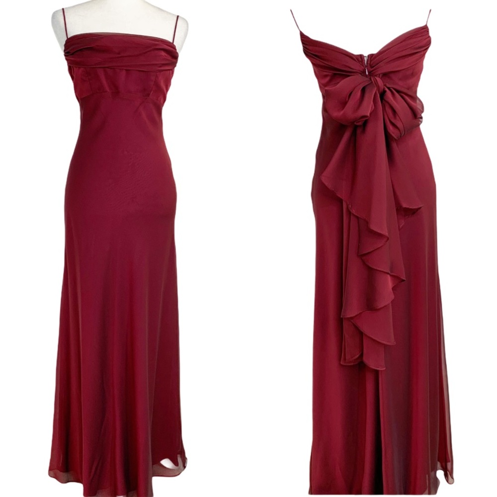 Betsy & Adam Drape Cowl Neck Back Panel Dress 4